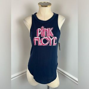 NORDSTROM RACK Pink Floyd Graphic Tank NWT Dark Grey & Pink | Size XS